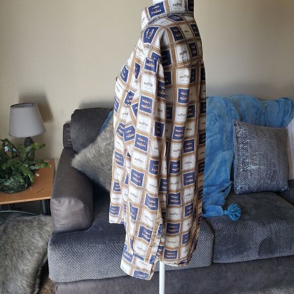 Vintage Woolrich Fish Novelty Print Button down Medium - Picture 4 of 10